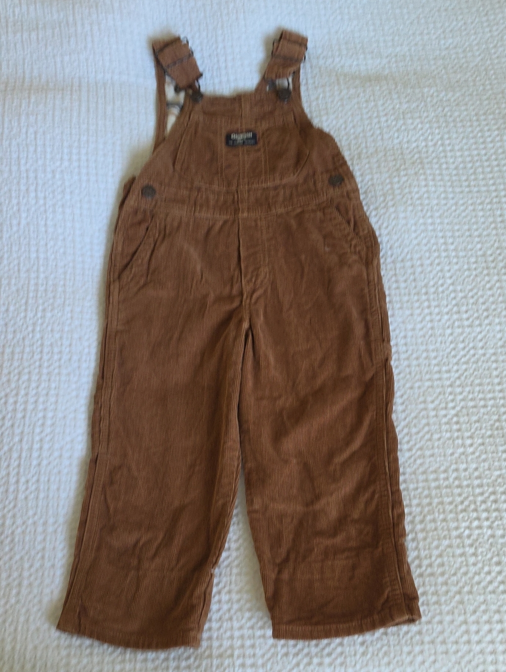OshKosh B'gosh Brown Corduroy Kids Overalls-Size 3T